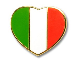Italien Herz Flaggenpin
