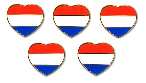 Niederlande Herz Flaggenpin