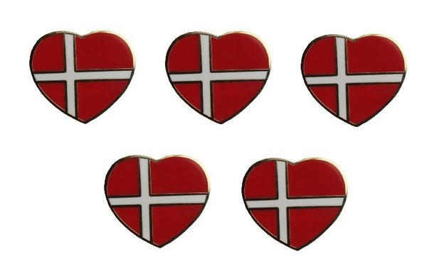 Dänemark Herz Flaggenpin