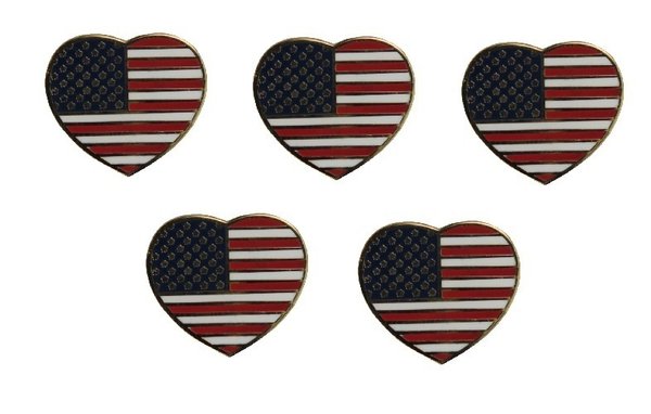 USA Herz Flaggenpin