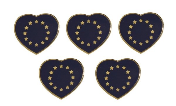 Europa Herz Flaggenpin