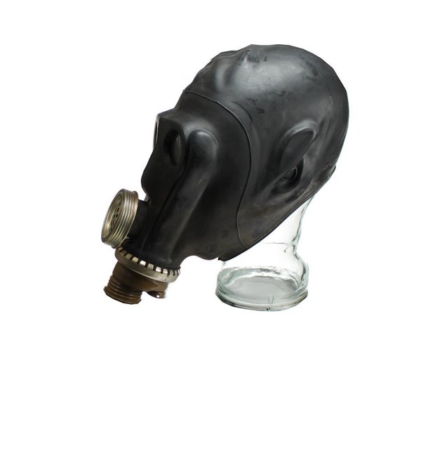 NVA schwarze Schutzmaske mit Sprechmembran