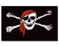 Pirat mit Kopftuch  Flagge 90*150 cm