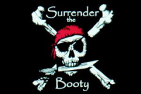 Pirat Surrender the Booty Flagge 90*150 cm