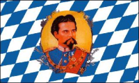 Bayern mit König Ludwig Flagge 60 * 90 cm