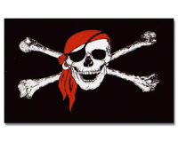 Pirat mit Kopftuch Flagge 60 * 90 cm