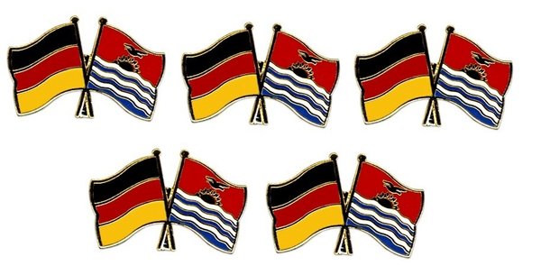Deutschland - Kiribati  Freundschaftspin ca. 22 mm