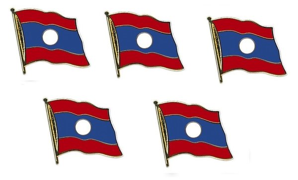 Laos  Flaggenpin ca. 20 mm