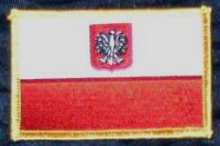 Polen mit Wappen Flaggenaufnäher