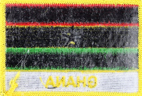 Ghana Flaggenpatch mit Ländername