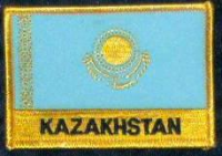 Kasachstan  Flaggenpatch mit Ländername