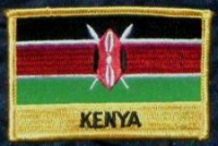 Kenia Flaggenpatch mit Ländername