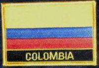 Kolumbien  Flaggenpatch mit Ländername