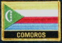 Komoren  Flaggenpatch mit Ländername