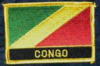 Kongo  Flaggenpatch mit Ländername