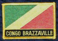 Kongo  Brazaville Flaggenpatch mit Ländername