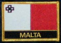 Malta  Flaggenpatch mit Ländername