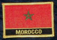 Marokko Flaggenpatch mit Ländername