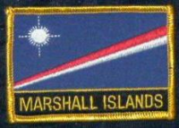 Marshall Inseln  Flaggenpatch mit Ländername