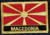 Mazedonien Flaggenpatch mit Ländername