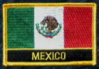 Mexiko  Flaggenpatch mit Ländername