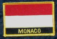 Monaco  Flaggenpatch mit Ländername