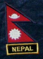 Nepal  Flaggenpatch mit Ländername