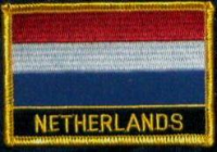 Niederlande Flaggenpatch mit Ländername