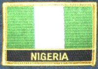Nigeria Flaggenpatch mit Ländername