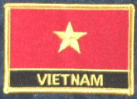 Nord Vietnam Flaggenpatch mit Ländername