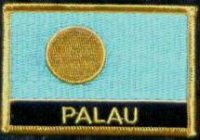 Palau Flaggenpatch mit Ländernamen