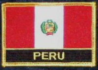 Peru Flaggenpatch mit Ländernamen