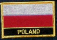 Polen Flaggenpatch mit Ländernamen