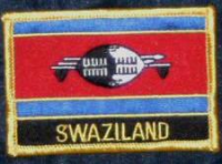 Swasiland Flaggenpatch mit Ländernamen
