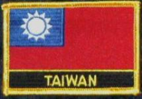 Taiwan Flaggenpatch mit Ländernamen