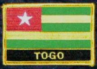Togo Flaggenpatch mit Ländernamen