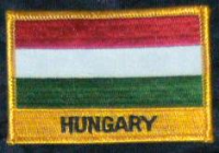 Ungarn Flaggenpatch mit Ländernamen