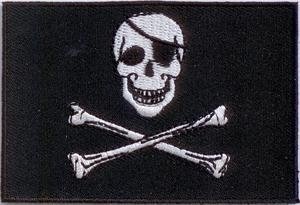 Pirat Skull & Bones Aufnäher