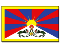 4 Aufkleber Tibet 8 x 5 cm
