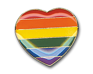 Rainbow Herz Flaggenpin 17 mm