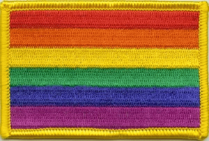 Regenbogen Flaggenpatch 4x6cm von Yantec