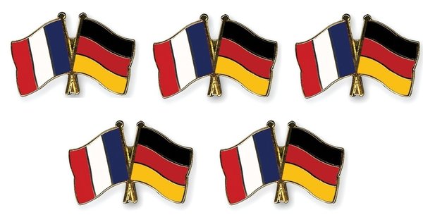 Frankreich - Deutschland Freundschaftspin mit Butterflyverschluss