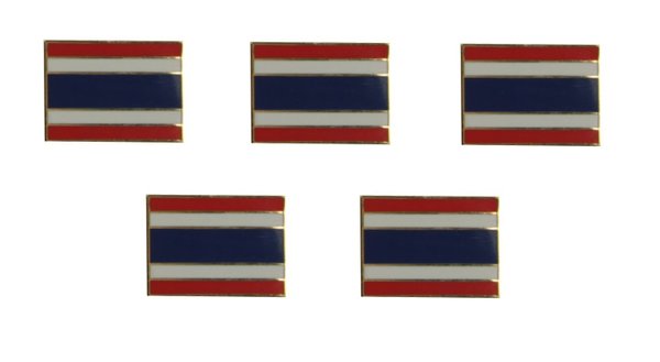 Thailand Flaggenpin eckig
