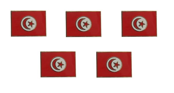 Tunesien Flaggenpin eckig