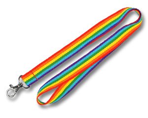 Schlüsselband Rainbow Strap mit Trillerpfeife (lang)