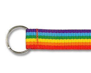 Schlüsselband Rainbow Strap mit Trillerpfeife (kurz)