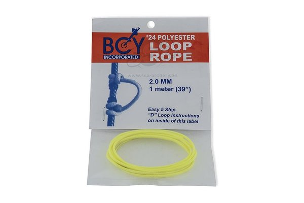 BCY D-Loop Schnur #24 Polyester Fluo Gelb